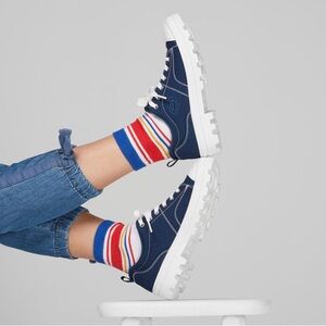 Skechers Navy and White Women's Sneakers